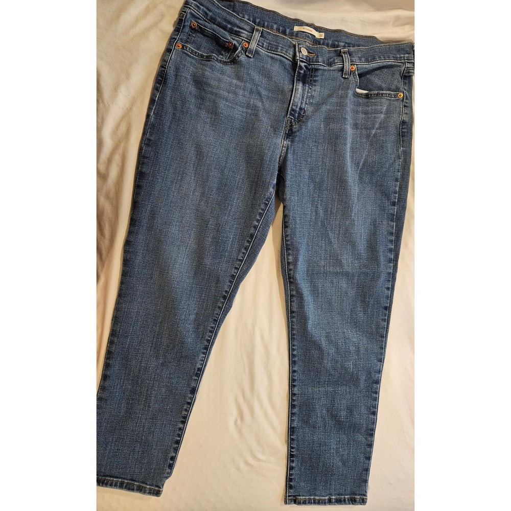 Levis Boyfriend Jeans Womens 32x27 Medium Wash Blue Denim Mid Rise 19887-0225